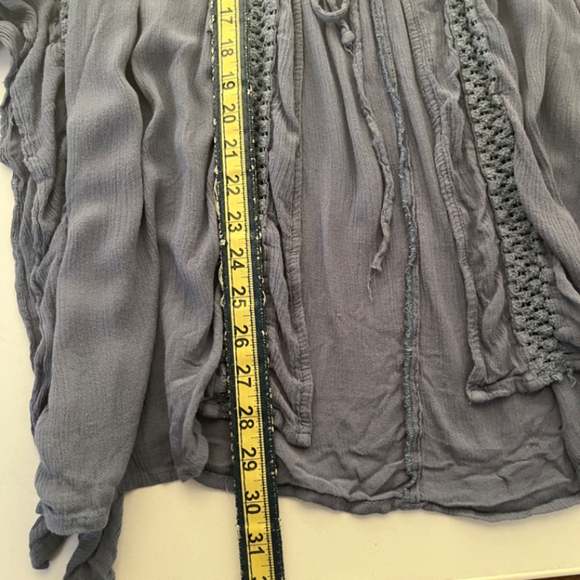 Elan Women’s One Size Kimono Cardigan – Slate Blue Boho Cover-Up - Picture 9 of 9